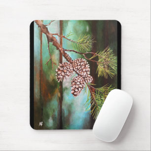 Pine Cones on a Winter's Day by Alfred Fox Mouse Pad
