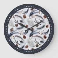 Pine Cones & Pine Needles Watercolor Pattern