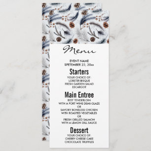 Pine Cones & Pine Needles Winter Pattern Invitation