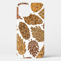 Pine cones seamless pattern