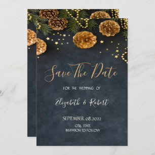 Pine Cones, Stars Save The Date