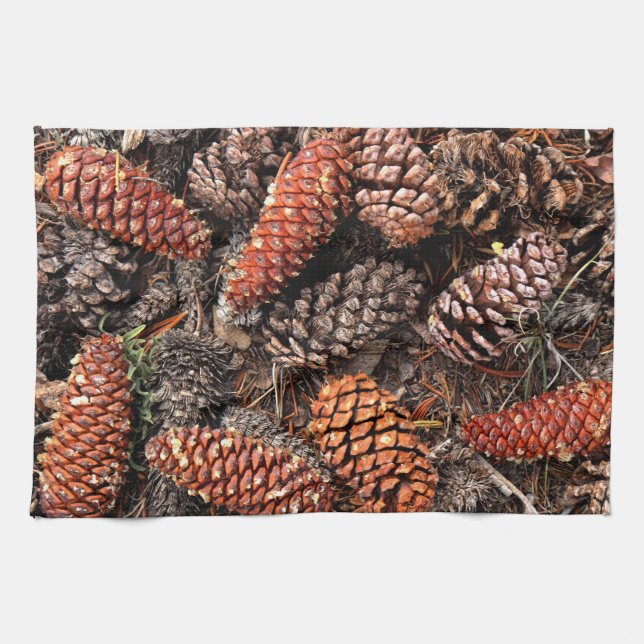 Pine Cones Tea Towel (Horizontal)