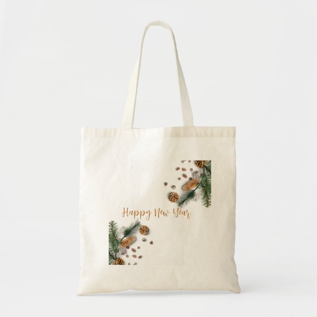  Pine cones with green branches Tote Bag (Front)