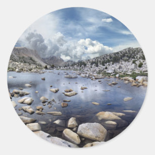 Pine Creek Pass - Sierra Nevada Mountains Classic Round Sticker