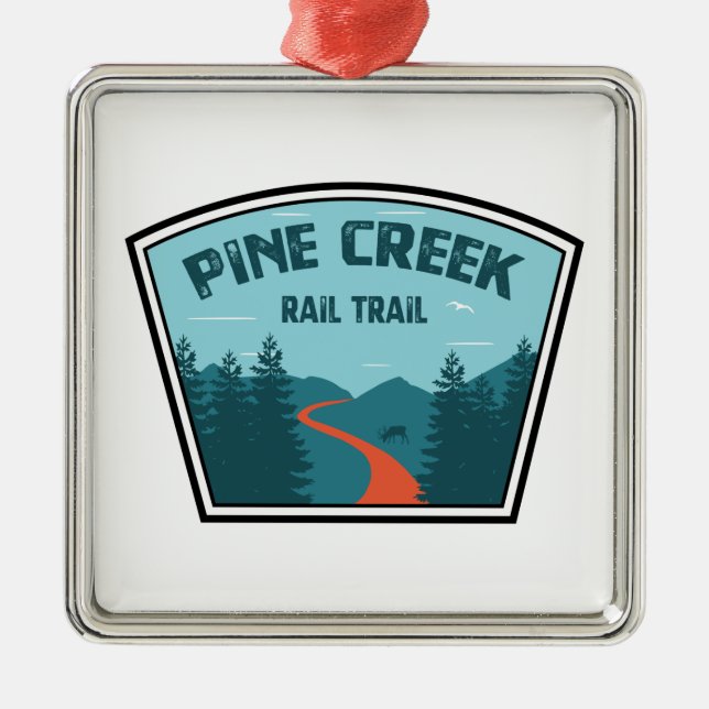 Pine Creek Rail Trail Metal Ornament (Front)