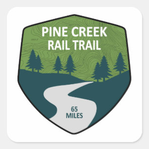 Pine Creek Rail Trail Square Sticker