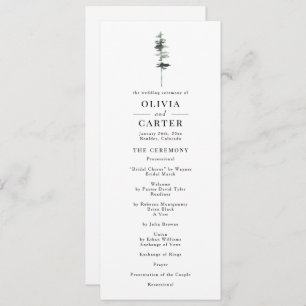 Pine Crest Wedding Program