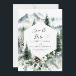 Pine Editable Mountain Wedding Save The Date<br><div class="desc">The Pine Editable Mountain Wedding save the date card features a charming design that beautifully captures the essence of pine forests and majestic mountains. This card is perfect for couples who want to showcase their love for nature while maintaining an elegant aesthetic. Fully editable and available for instant download, you...</div>