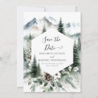 Pine Editable Mountain Wedding