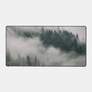 pine foggy forest xxl large extended desk mouse desk mat