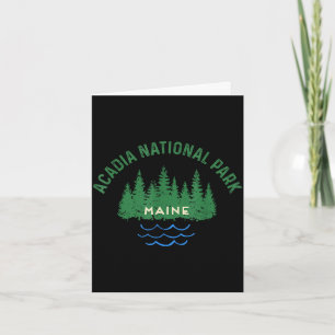 Pine forest acadia national park maine vintage card