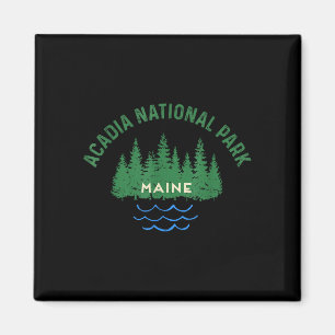 Pine forest acadia national park maine vintage magnet