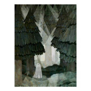 Pine Forest Ghost Poster