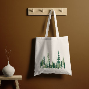 Pine Forest Green Tote Bag