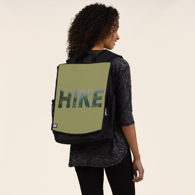 Pine forest hiking hike logo backpack (Worn)