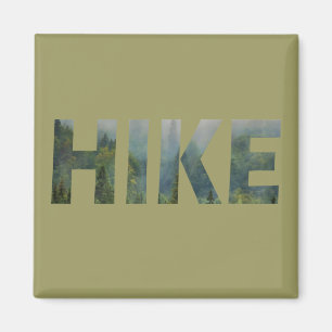 Pine forest hiking hike logo magnet