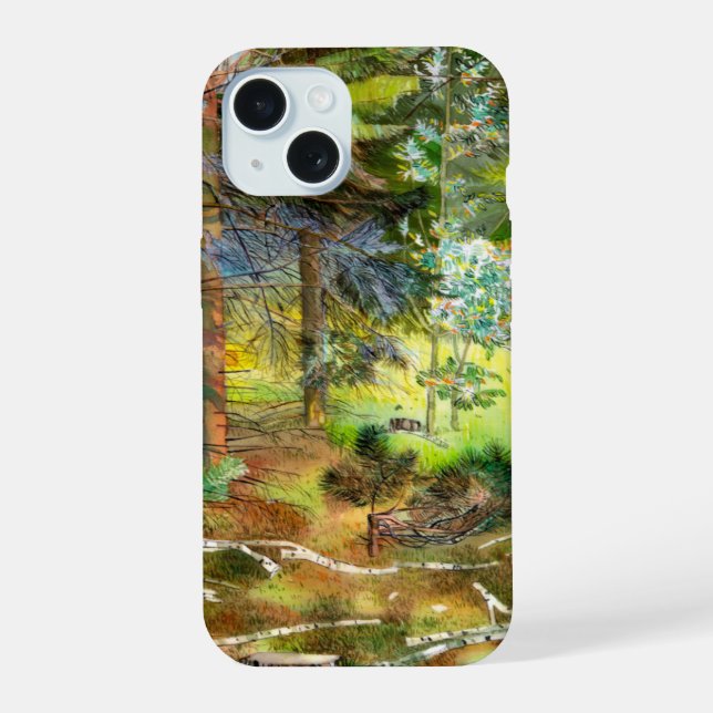 Pine forest iPhone 15 case (Back)