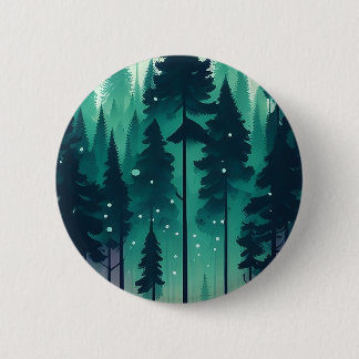Pine Forest Landscape 6 Cm Round Badge