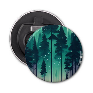 Pine Forest Landscape Bottle Opener