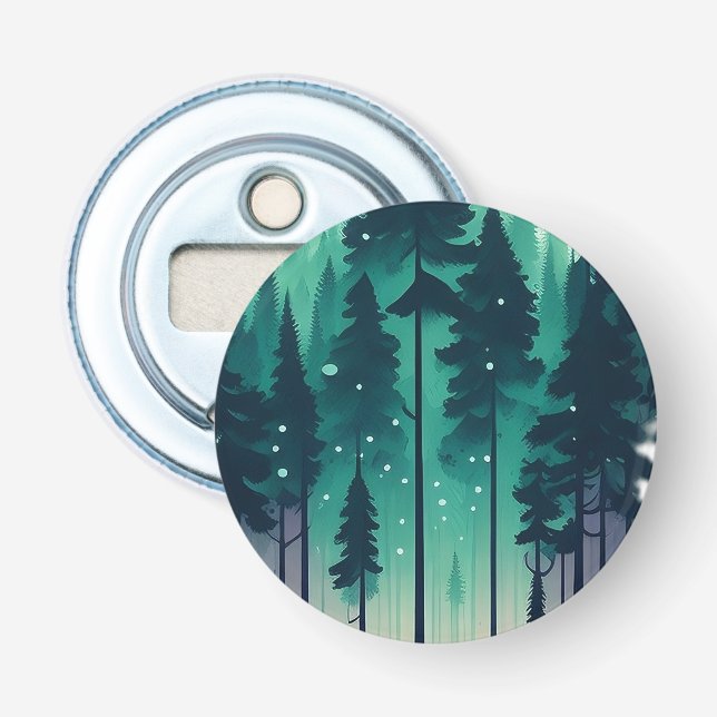 Pine Forest Landscape Bottle Opener (Front)