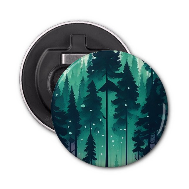 Pine Forest Landscape Bottle Opener (Front)