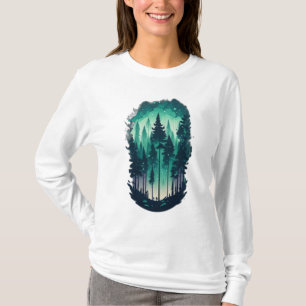 Pine Forest Landscape Women's Long Sleeve T-Shirt