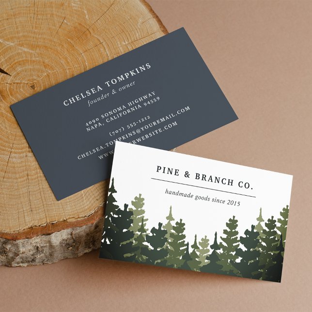 Pine Forest Logo Business Card (Creator Uploaded)