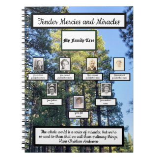 Pine Forest Miracles Quote Family Tree  Notebook