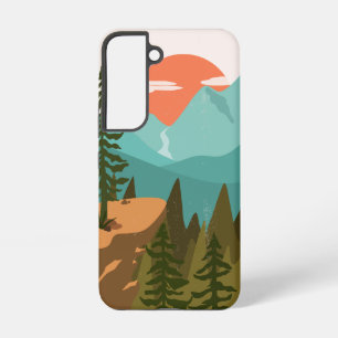 Pine Forest, Mountains, and Sunrise Samsung Galaxy Case