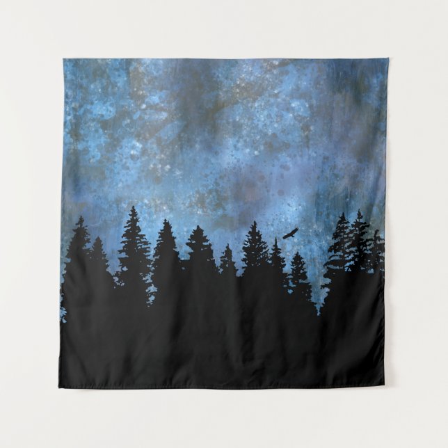 Pine Forest Night Tapestry (Front)