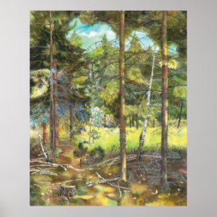 Pine forest poster