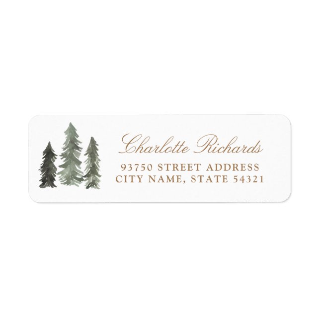 Pine Forest Return Address Label (Front)