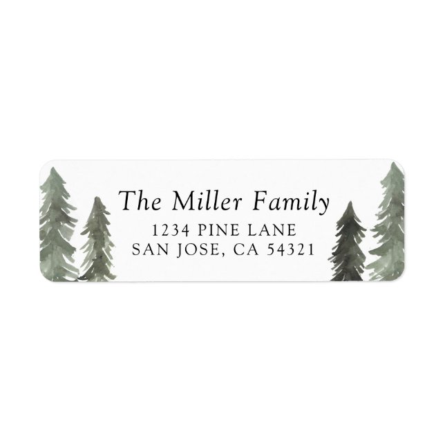 Pine Forest Return Address Label (Front)