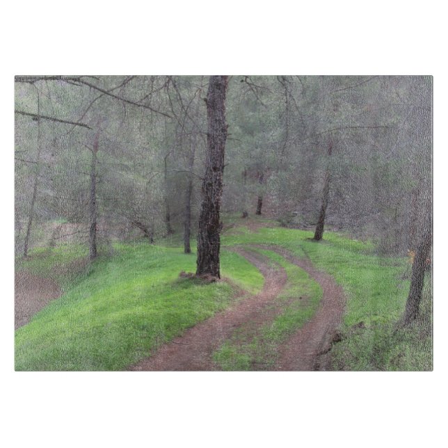 Pine Forest Road Cutting Board (Front)