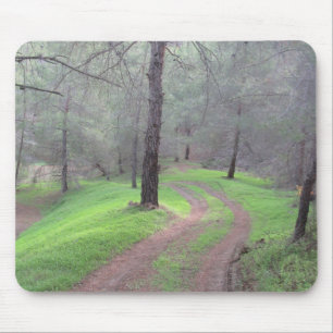 Pine Forest Road Mouse Pad