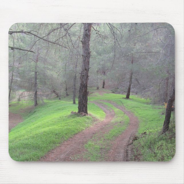 Pine Forest Road Mouse Pad (Front)