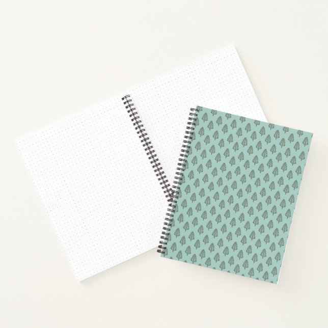 Pine Forest Trees - Sage Green Notebook (Inside)