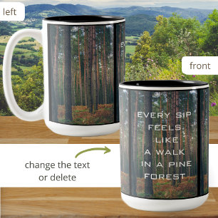 Pine forest  Two-Tone coffee mug