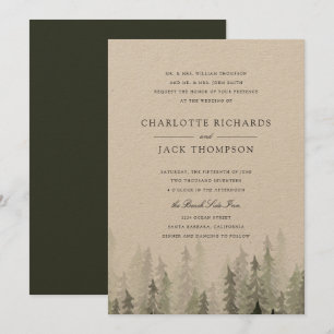 Pine Forest Wedding Invitation