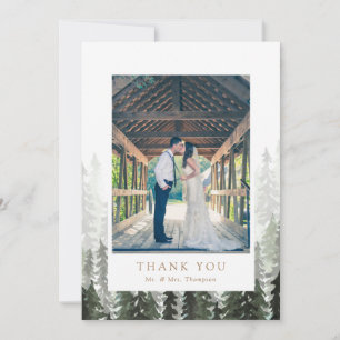 Pine Forest Wedding Thank You Card