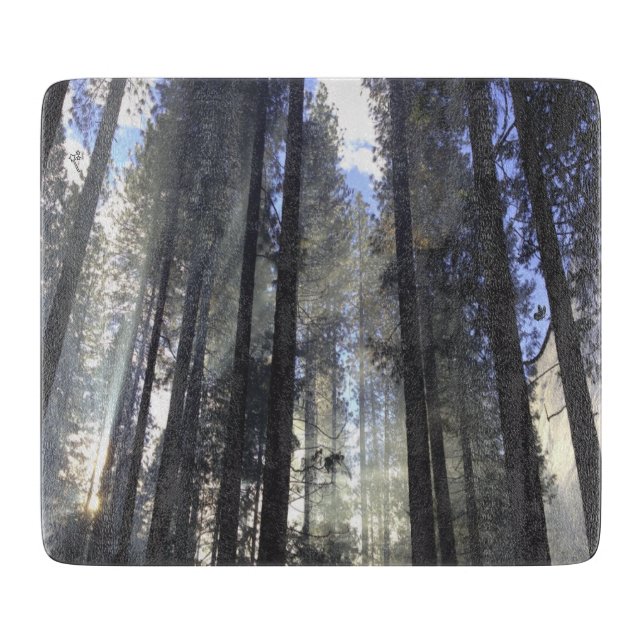 Pine Forest With Sunshine Nature Cutting Board (Front)