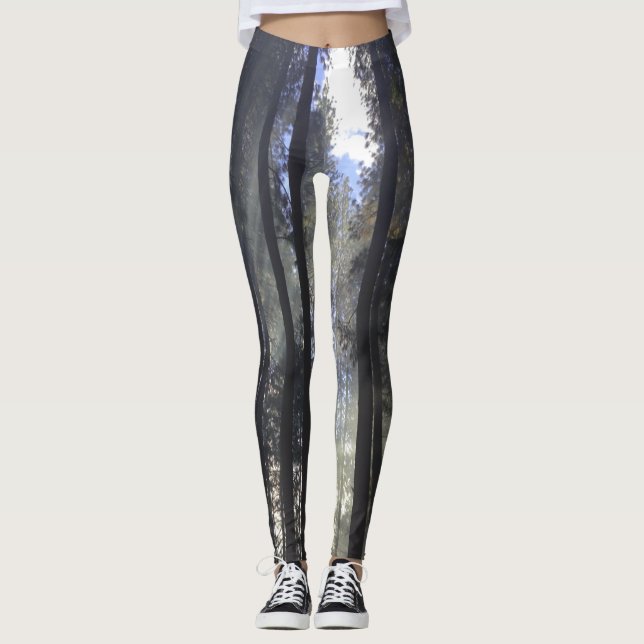 Pine Forest With Sunshine Nature Leggings (Front)