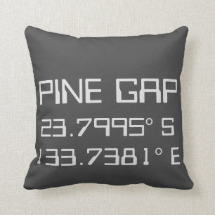 Pine Gap Latitude Longitude Cushion