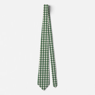 Pine Green Gingham Christmas Tie