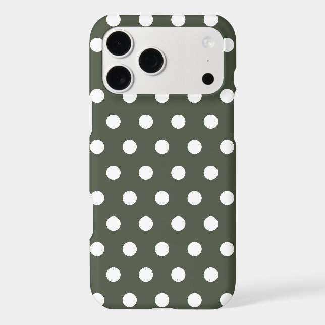 Pine Green Polka Dot Case-Mate iPhone Case (Back)