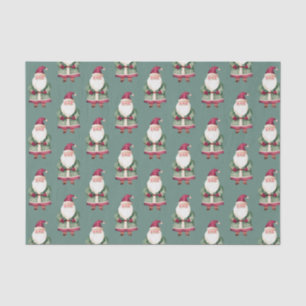 Pine Green Red Merry Christmas Santa Tissue Paper