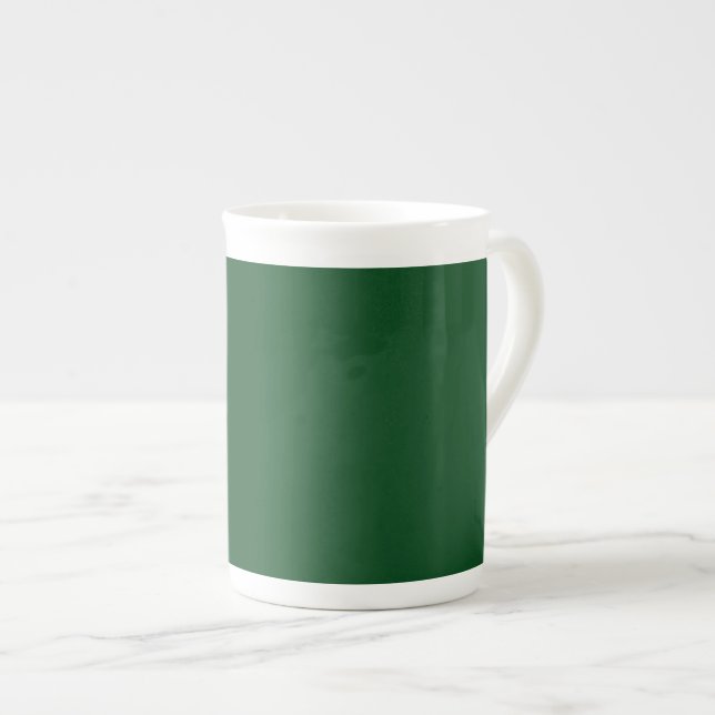 Pine Green  (solid colour)  Bone China Mug (Front Right)