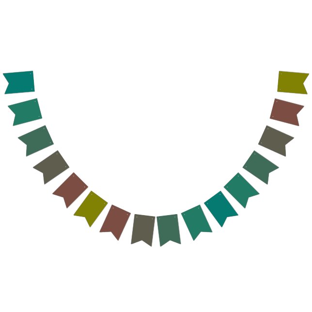 Pine Green to Olive Green Gradient Bunting Banner  (All)