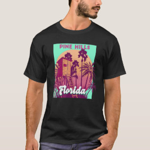 Pine Hills FL Florida vintage retro ocean scene be T-Shirt