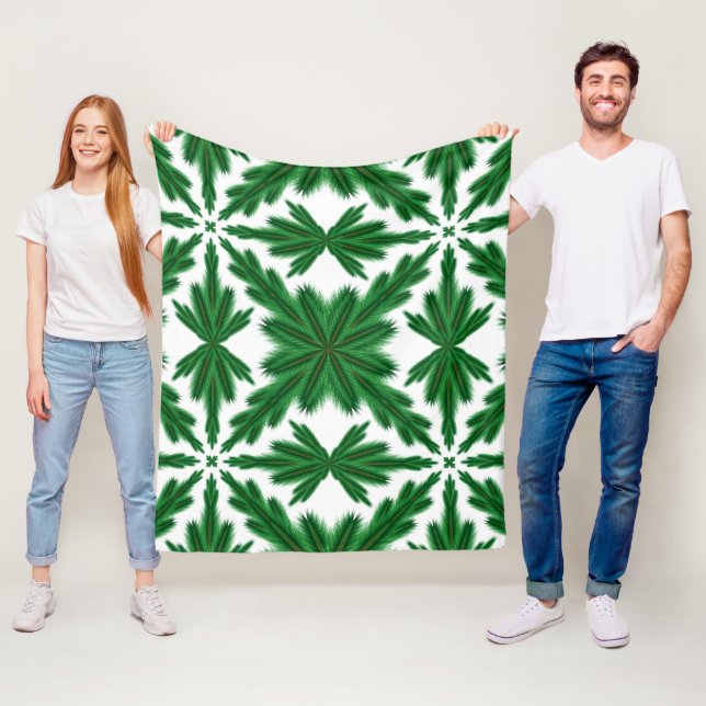Pine Mandala Fleece Blanket (3 Sizes) (In Situ)